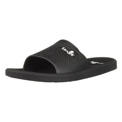 Sanuk Men's Flip Flops - Beachwalker Slide Sandals Black | 1099394-BLK