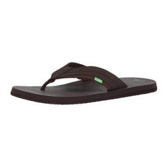 Sanuk Men's Flip Flops - Beer Cozy 2 Sandals Dark Brown | SMS10868-DKB