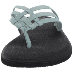 Sanuk Women's Flip Flops - Yoga Salty Sandals Mineral Blue | 1103940-MNRB