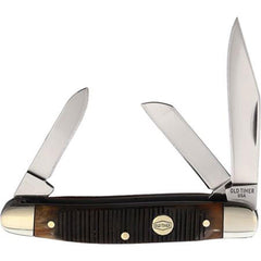 Schrade Folding Knife - Generational Series Brown Handle Steel Blades | SC1149145