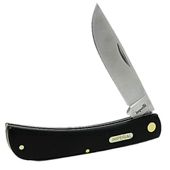 Schrade Knife - Imperial Black POM Handle Stainless Blade Large Sodbuster | SCIMP22L