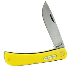 Schrade Knife - Imperial Yellow POM Handle Silver Steel Blade Sodbuster | SCIMP22Y