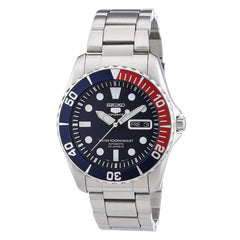 Seiko Men's Automatic Watch - 5 Sports Blue Dial Steel Bracelet | SNZF15K1