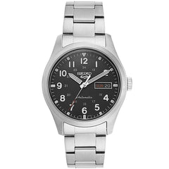 Seiko Men's Automatic Watch - 5 Sports Power Reserve Silver Steel Bracelet | SRPG27K1