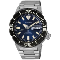 Seiko Men's Automatic Watch - Prospex Day-Date Blue Dial Steel Bracelet | SRPD25K1