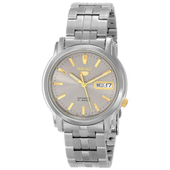 Seiko Men's Automatic Watch - Seiko 5 Grey Dial Stainless Steel Bracelet | SNKK67K1