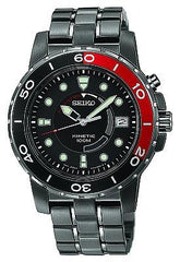 Seiko Men's Black IP Kinetic Watch SKA389
