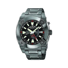 Seiko Men's Black Kinetic GMT Watch SUN007