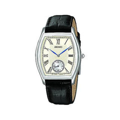 Seiko Men's Leather Strap Dress Watch SRK005