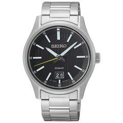 Seiko Men's Quartz Watch - Conceptual Regular Black Dial Steel Bracelet | SUR535P1