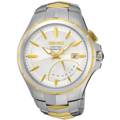 Seiko Men's Quartz Watch - Coutura Silver & Gold Tone Dial Bracelet | SRN064