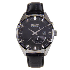 Seiko Men's Strap Watch - Discover More Black Dial Kinetic | SRN045P2