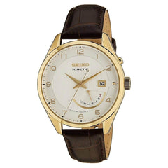 Seiko Men's Strap Watch - Discover More White Dial Kinetic | SRN052P1