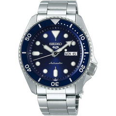 Seiko Men's Watch - 5 Sports Power Reserve Blue Dial Silver SS Bracelet | SRPD51K1
