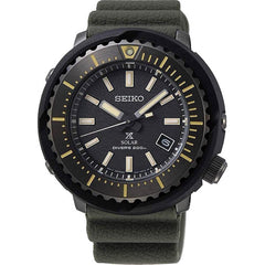 Seiko Men's Watch - Prospex Solar Powered Quartz Military Green Strap | SNE543P1
