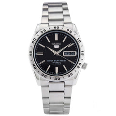 Seiko Men's Watch - Series 5 Automatic Black Dial Stainless Steel Bracelet | SNKE01