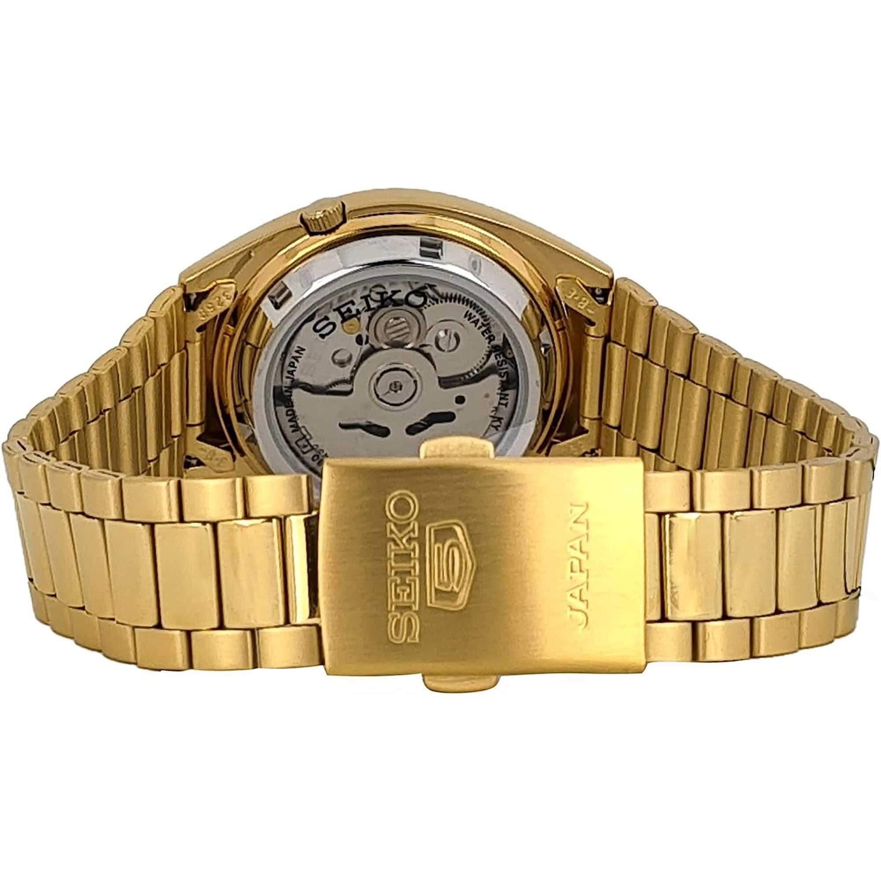 Seiko Men's Watch - Series 5 Automatic Gold Tone Dial Yellow Gold