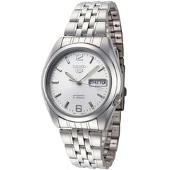 Seiko Men's Watch - Series 5 Automatic Silver Dial Stainless Steel Bracelet | SNK385K1