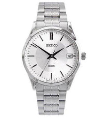 Seiko SGEF05 Men's Stainless Steel Silver Dial Quartz Watch