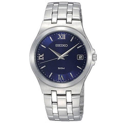 Seiko SGEF17 Men's Dress Blue Dial Stainless Steel Bracelet Watch