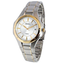 Seiko SGEF62 Men's Silver Tone Dial Two Tone Stainless Steel Analog Watch