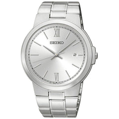 Seiko SGEG41 Men's Silver Dial Stainless Steel Bracelet Date Watch