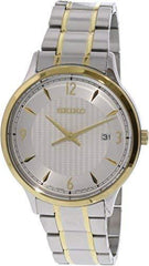 Seiko SGEH82P1 Men's Classic White Dial Two Tone Steel Watch