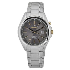 Seiko SKA527 Men's Kinetic Dark Grey Dial Stainless Steel Date Watch