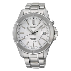 Seiko SKA535P1 Men's Silver Tone Dial Stainless Steel Bracelet Kinetic Watch