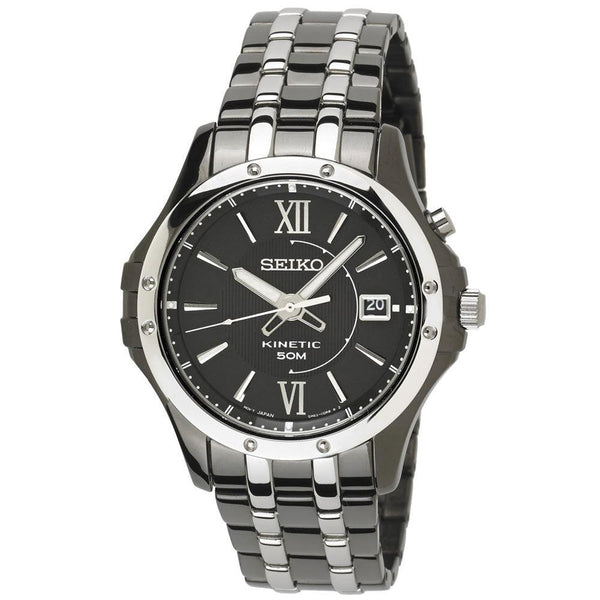 ★SSK★① Seiko SKA551 Men's Le Grand Sport Kinetic Power Reserve Black Dial