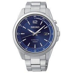 Seiko SKA599 Men's Kinetic Blue Dial Stainless Steel Bracelet Date Watch