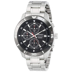 Seiko SKS405 Men's Chronograph Black Dial Stainless Steel Bracelet Watch