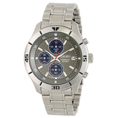 Seiko SKS407 Men's Grey Dial Steel Bracelet Chronograph Watch