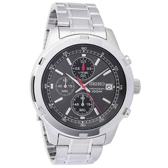 Seiko SKS431 Men's Grey Dial Stainless Steel Bracelet Chronograph Watch