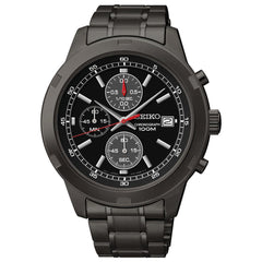 Seiko SKS437 Men's Chronograph Black Ion Plated Stainless Steel Bracelet Watch