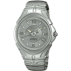 Seiko SMA011 Men's Kinetic Auto Relay Silver Dial Auto Relay Stainless Steel Watch