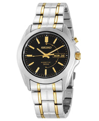 Seiko SMY115 Men's TT Stainless Steel Black Dial Kinetic Watch