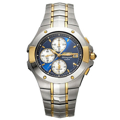 Seiko SNA550 Men's Coutura Blue Dial Two Tone Stainless Steel Chronograph Alarm Watch