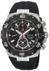 Seiko SNAD35P2 Men's Alarm Chronograph 100M Rubber Strap Watch