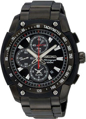 Seiko SNAD49 Men's Black IP Alarm Chronograh Watch