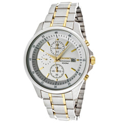 Seiko SNDE23 Men's Silver Dial Two-Tone Stainless Steel Bracelet Chronograph Watch