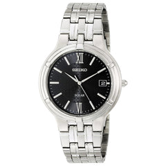 Seiko SNE027P1 Men's Solar Black Dial Stainless Steel Bracelet Watch