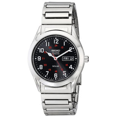 Seiko SNE179 Men's Core Railroad Approved Solar Black Dial