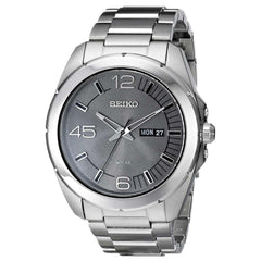 Seiko SNE273 Men's Core Grey Dial Stainless Steel Solar Watch