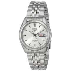 Seiko SNK355 Men's 5 Automatic Silver Dial Stainless Steel Bracelet Dress Watch
