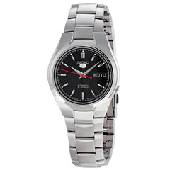 Seiko SNK607 Men's Seiko 5 Automatic Black Dial Stainless Steel Bracelet Watch