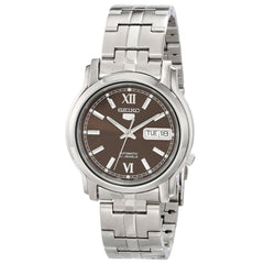 Seiko SNKK79 Men's 5 Automatic Brown Dial Stainless Steel Bracelet Watch