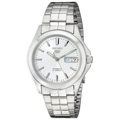 Seiko SNKK87 Men's Seiko 5 Automatic Silver Dial Stainless Steel Bracelet Watch