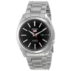 Seiko SNKL45 Men's 5 Automatic Day Date Black Dial Stainless Steel Bracelet Watch