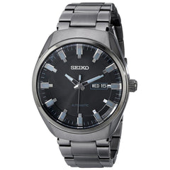 Seiko SNKN43 Men's Recraft Black Dial Black IP Steel Bracelet Automatic Watch